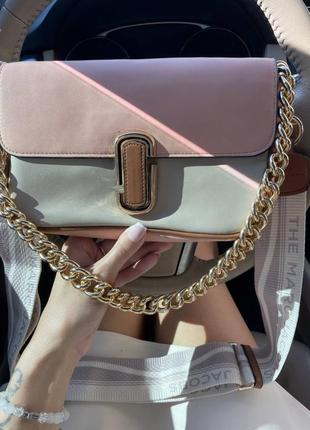 Жіноча сумка marc jacobs the j marc shoulder bag рожева dn098