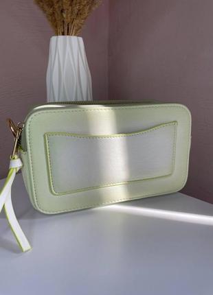 Жіноча сумка marc jacobs logo light green марк джейкобс салатова 00553 фото