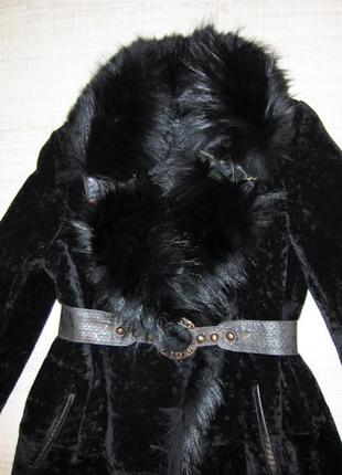 Шуба мутон чернобурка пальто зимнее меховое дублёнка халат mefi5 фото