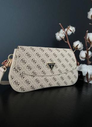 Жіноча сумка guess cordelia flap shoulder bag beige