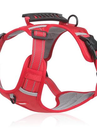 Нейлоновая шлея для котов и кошек до 100 кг pet style "duomm" красная