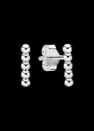 Срібні сережки пандора "сфери" 298359