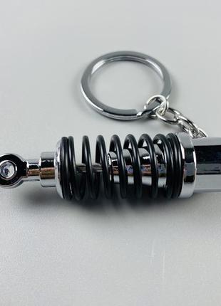 Брелок амортизатор хромований металевий, авто брелок для автомобільних ключів6 фото