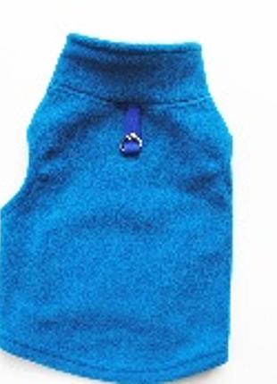 Жилетка для котів з кільцем pet style "однотон" блакитна