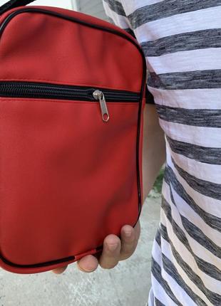 Чоловіча барсетка phillip plein червона (філіп пляйн) сумка через плечі2 фото