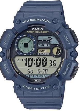 Мужские часы casio ws-1500h-2avef, синий цвет