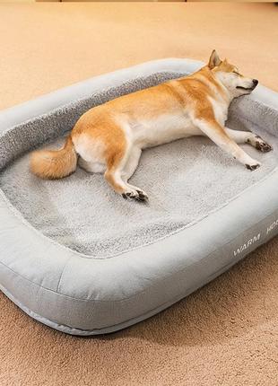 Лежанка для котов и кошек pet style "warm house" серая 45х35