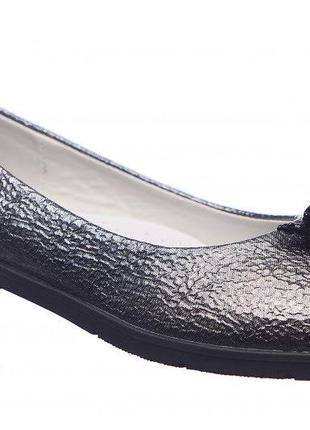 Серебряные лаковые туфли для девочки с супинатором р.32-378 фото