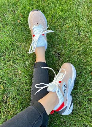 Nike m2k tekno 🆕 женские кроссовки найк 🆕  белый/красные6 фото