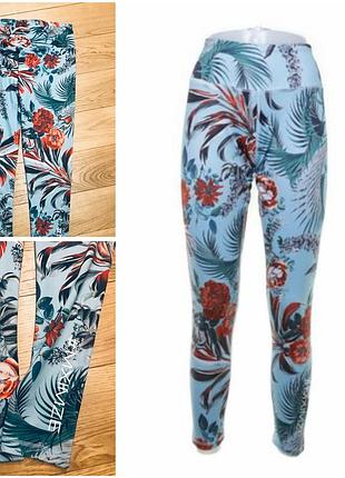 Спортивні легінси з квітковим принтом