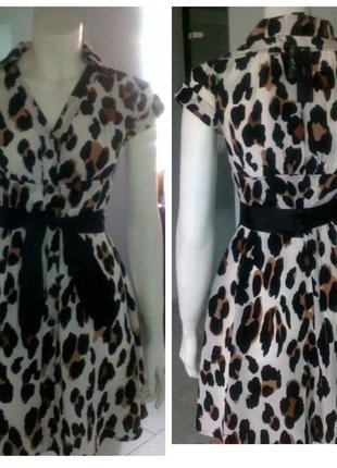 Marc jacobs шелковое платье леопардовый принт размер 44 -46