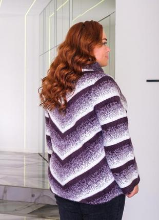 Жіноча куртка з альпаки під шиншилу 2 кольори з 54 по 58 розмір5 фото