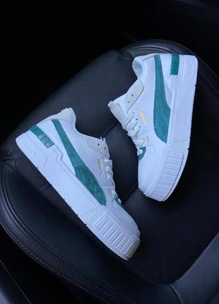 Puma cali sport heritage white/teal 🆕 жіночі кросівки пума кайлі 🆕 білі2 фото