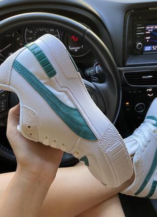 Puma cali sport heritage white/teal 🆕 жіночі кросівки пума кайлі 🆕 білі4 фото