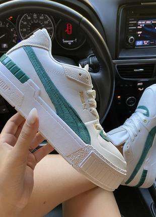 Puma cali sport heritage white/teal 🆕 жіночі кросівки пума кайлі 🆕 білі