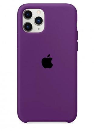 Чехол silicone case для iphone 11 pro max purple (силиконовый чехол фиолетовый силикон кейс айфон 11 про макс)