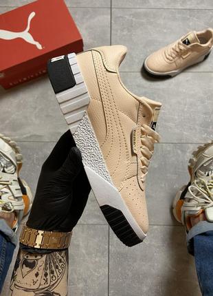 Puma cali beige and black/white 🆕 женские кроссовки пума 🆕  персиковые