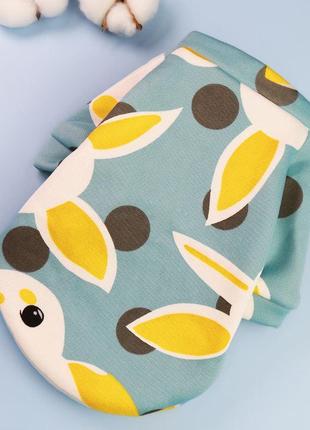 Пуловер для котов и кошек pet style "зайчики" голубой