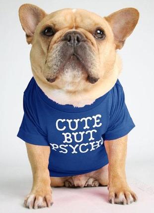 Футболка для котов и кошек pet style "cut but" синяя s