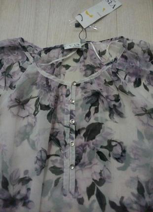 Шикарная блузка рубашка цветочный принт4 фото