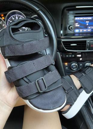 Adidas adilette sandals black 🆕 женские сандали адидас 🆕 черные на белой подошве7 фото