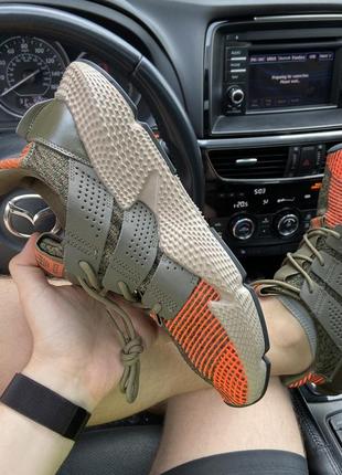 Adidas prophere green orange 🆕 мужские кроссовки найк 🆕 хаки/оранжевый2 фото