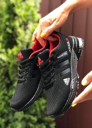Р.37, 38   кроссовки adidas marathon tr 26 (черно/красные)