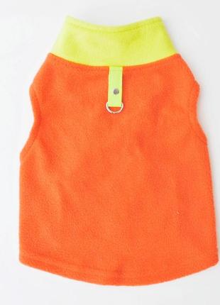 Жилетка для котов и кошек с кольцом pet style "двухцветная" оранжевая