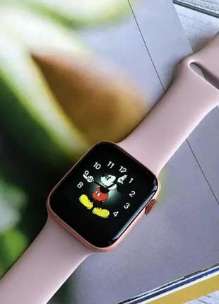 Смарт-годинник smart watch t500 спортивний з мікрофоном рожевий4 фото