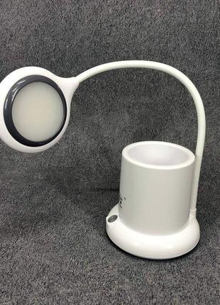 Настільна лампа акумуляторна на гнучкій ніжці з органайзером tedlux tl-10066 фото