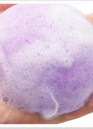 Спонж (губка) конняку konjac для очищения лица, фиолетовый4 фото