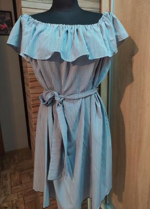 Распродажа!сарафан летнее платье в полоску (оверсайз) украина,48-54 размер (12-16)xl,xxl2 фото