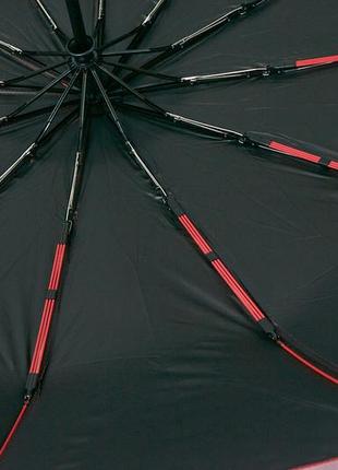 Бордовый однотонный зонт на 12 спиц с чехлом из экокожи2 фото