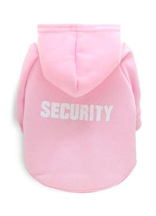 Худи для котов и кошек pet style "security" розовый