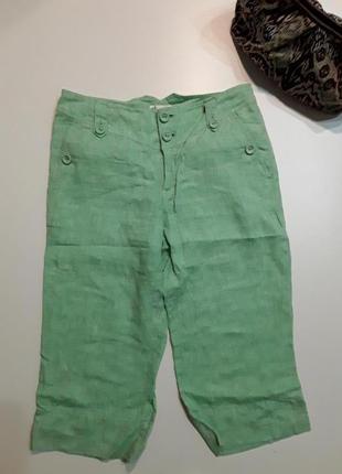 Фірмові лляні бриджі капрі