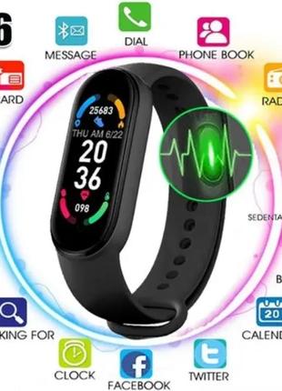 Смарт годинник m6 smart band 6 чорний4 фото