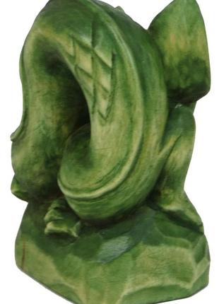 Фигурка ручной работы зеленый древесный дракон символ 2024 года4 фото