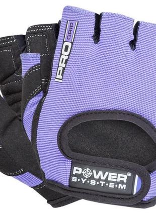 Рукавички для фітнесу power system ps-2250 pro grip жіночі purple s