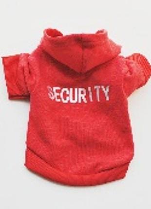 Тонкий худі для котів pet style "security" червона xs