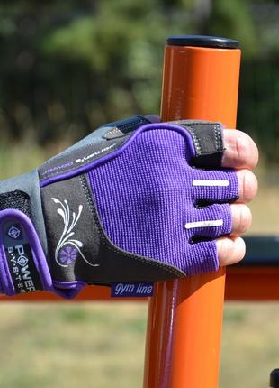 Рукавички для фітнесу power system ps-2570 woman’s power жіночі purple s6 фото