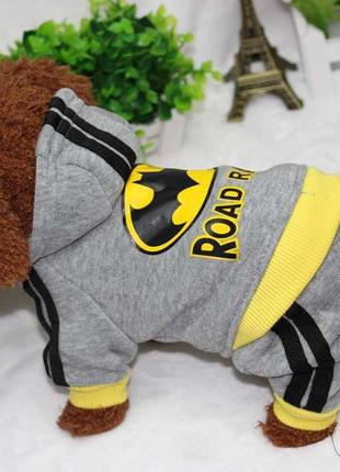 Комбинезон для котов и кошек pet style "batman" серый