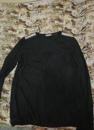 Блузка женская, черная, 46 размера
