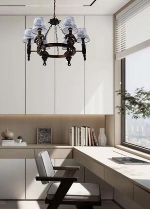 Люстра класична sirius yg 18233-6p на 6 плафонів