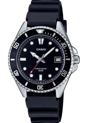 Мужские часы casio mdv-10-1a1vef, черный с серебристым