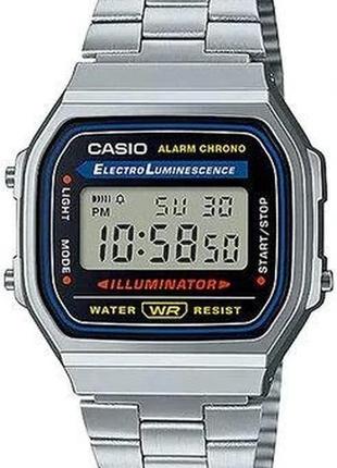 Мужские часы casio a168wa-1w, серебристый цвет1 фото