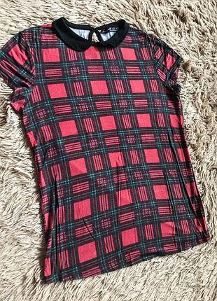 Футболка блузка в клітинку