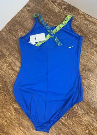 Купальник  nike girls' script logo crossback one piece swimsuit (big kid)7 фото