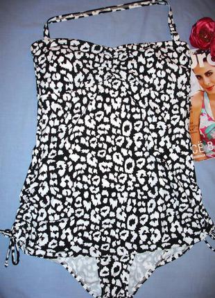 Суцільний Купальник розмір 50 / 16 чашка в с чорний плаття свім дрес злитий