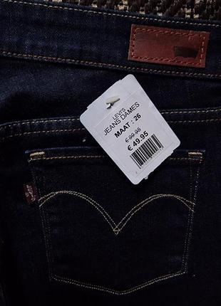 Брендовые фирменные демисезонные летние женские стрейчевые джинсы levi's,оригинал,новые с бирками,размер 26 made in poland.4 фото