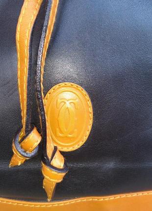 Cartier вінтажна сумка діжечку 25*29 натуральна шкіра стиль gucci і louis vuitton2 фото